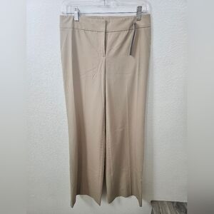 Classiques Entier Wide-Leg Khaki Trousers Straight Leg Dress Pants Size 4 NWT